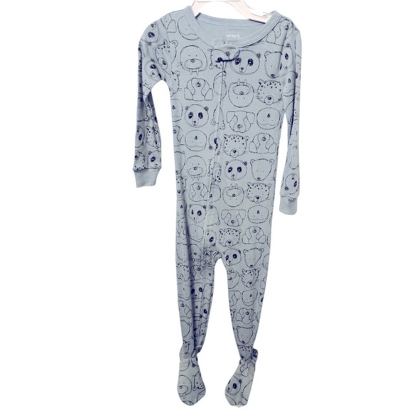 Carter's Toddler Boys Cotton Animals-Print 100%Snug Fit 1Piece Footed Pajamas 5T - Picture 6 of 9